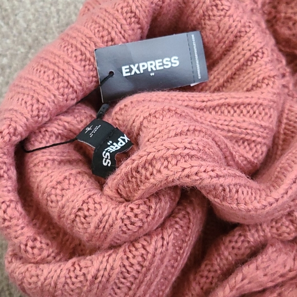 Express Oversized Open Stitch Cowl Neck Sweater - Picture 5 of 5